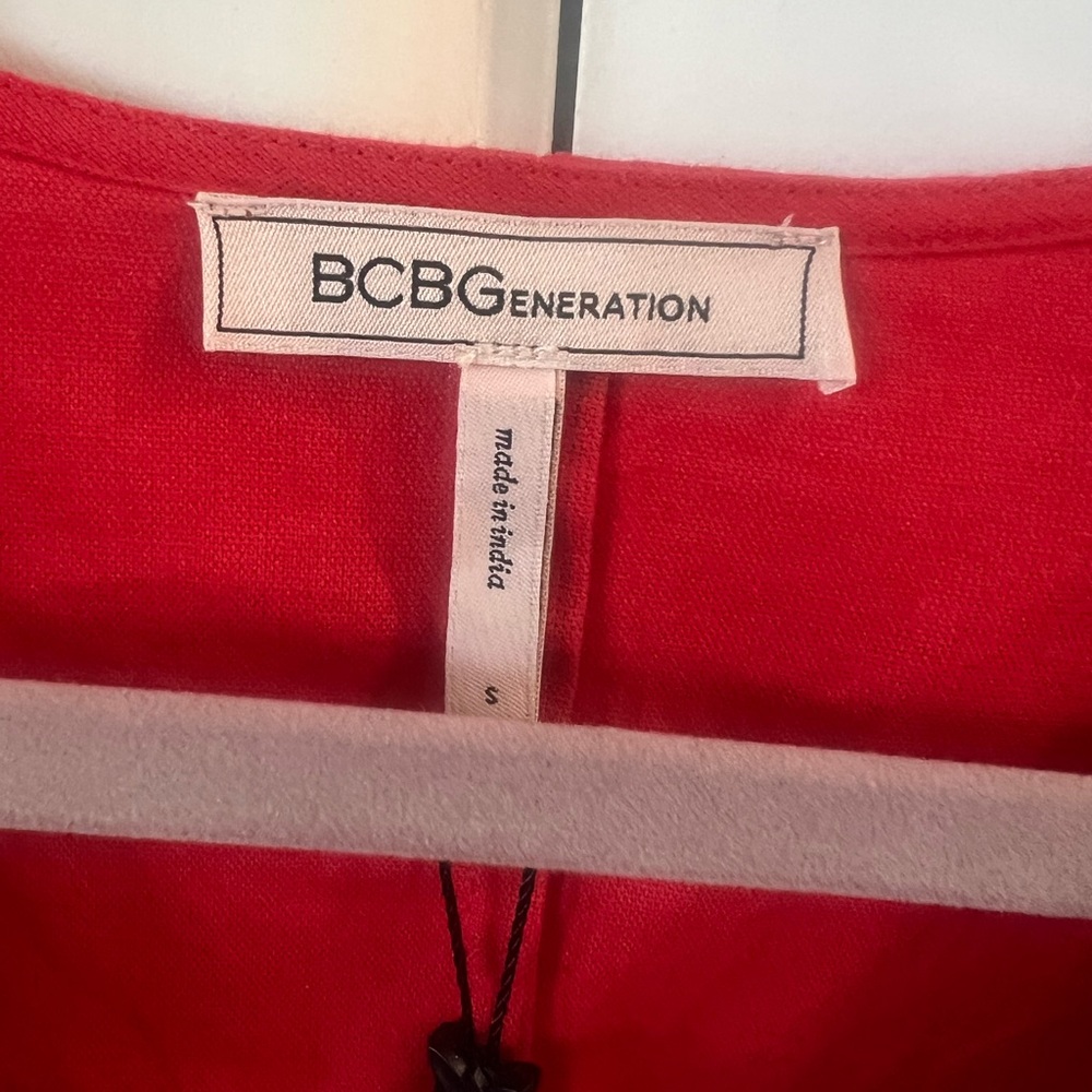 Red Button-Front Romper - Picture 6 of 8